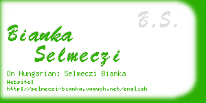 bianka selmeczi business card